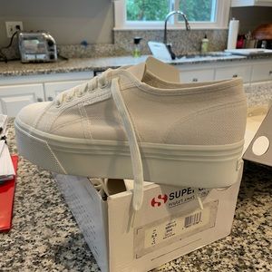 Superga Platform white sneakers